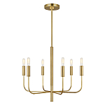 Люстра с 6-ю лампами на тонких изогнутых рожках в современном стиле Feiss варинант исполнения - 2 | Loft Concept в Новосибирске