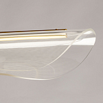 Люстра линейная с прозрачным волнообразным плафоном Wave Line варинант исполнения - 4 | Loft Concept в Новосибирске