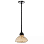 Подвесной светильник с янтарным фактурным плафоном Lamp with Frozen Glass Effect варинант исполнения - 3 | Loft Concept в Новосибирске