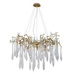 Люстра подвесная с прозрачными подвесками в форме капель Droplet Chandelier варинант исполнения - 2 | Loft Concept в Новосибирске