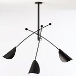 Потолочный светильник с подвижными плафонами Aracea Black Ceiling Lamp варинант исполнения - 4 | Loft Concept в Новосибирске