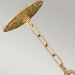 Люстра подвесная с широким белым текстильным абажуром и вертикальными декоративными элементами Hinkley варинант исполнения - 3 | Loft Concept в Новосибирске