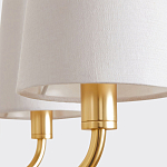 Люстра золотая с белыми тканевыми абажурами Coolness варинант исполнения - 4 | Loft Concept в Новосибирске