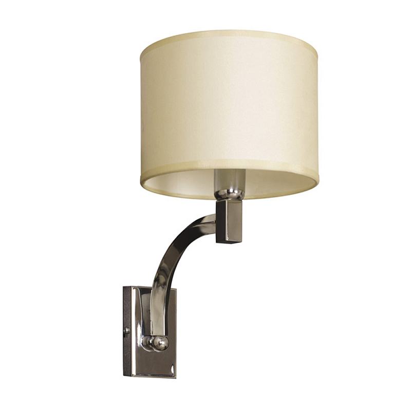 Бра с бежевым цилиндрическим абажуром Natural Concepts Хром Бежевый в Новосибирске | Loft Concept 