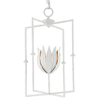 Подвесной светильник белый c абажуром в виде цветка тюльпана White Tulips варинант исполнения - 2 | Loft Concept в Новосибирске