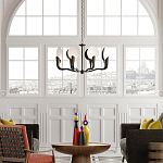 Люстра с плафонами в виде черно-белых дисков Ideal Shade Combination варинант исполнения - 2 | Loft Concept в Новосибирске