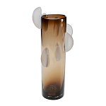 Ваза коричневая Forma Mare со стеклянными вставками варинант исполнения - 1 | Loft Concept в Новосибирске
