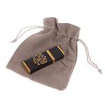 Флешка на 16 гб с декоративной металлической вставкой Герба РФ из натурального камня Обсидиан Черный Stone Flash Drive варинант исполнения - 4 | Loft Concept в Новосибирске