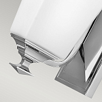 Бра с белым матовым плафоном на прямоугольном основании цвета хром Hinkley варинант исполнения - 3 | Loft Concept в Новосибирске