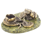 Подсвечник из бронзы и натурального камня змеевик Stone Candlestick варинант исполнения - 2 | Loft Concept в Новосибирске