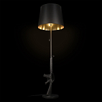 Торшер с черным абажуром и оригинальной ножкой в форме автомата Flos варинант исполнения - 3 | Loft Concept в Новосибирске