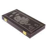 Подарочные нарды из натурального камня с гравировкой Backgammon from Stone варинант исполнения - 5 | Loft Concept в Новосибирске