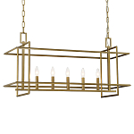 Подвесной светильник прямоугольный 5-ти ламповый Linear Kitchen Light варинант исполнения - 1 | Loft Concept в Новосибирске