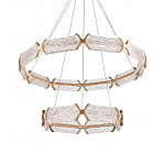 Люстра с 2-мя кольцами с текстурным природным рисунком IceFlame варинант исполнения - 2 | Loft Concept в Новосибирске