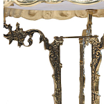 Стол бронзовый круглый с мраморной столешницей Coffee De Bronze варинант исполнения - 1 | Loft Concept в Новосибирске