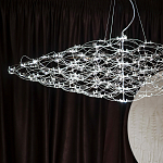 Люстра подвесная с тонкой металлической конструкцией цвета хром Quasar варинант исполнения - 9 | Loft Concept в Новосибирске