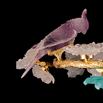 Люстра круглая на золотом каркасе с птичками и цветочным декором Miscellaneous herbs варинант исполнения - 6 | Loft Concept в Новосибирске