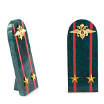Сувенир Погон МВД из натурального камня змеевик Souvenir Epaulets варинант исполнения - 6 | Loft Concept в Новосибирске