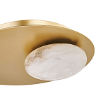 Бра с овальным основанием золотого цвета  и плафоном из алебастра Shaw Lighting варинант исполнения - 2 | Loft Concept в Новосибирске