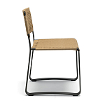 Дизайнерский стул с каркасом из металла с плетеными сиденьем и спинкой GREEN POINT Chair варинант исполнения - 5 | Loft Concept в Новосибирске