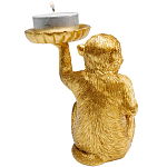 Подсвечник золотая обезьяна с блюдцем Golden Monkey варинант исполнения - 3 | Loft Concept в Новосибирске