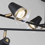 Потолочный светильник с конусообразными плафонами с контрастным сочетанием бронзы и глубоким черным цветом Aurika варинант исполнения - 3 | Loft Concept в Новосибирске