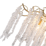 Люстра подвесная с изогнутыми золотистыми элементами и хрустальными подвесками FAIRYTREE Light варинант исполнения - 2 | Loft Concept в Новосибирске