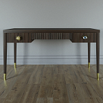 Письменный стол Elsa Dreams Walnut Шпон дерево с двумя ящиками варинант исполнения - 1 | Loft Concept в Новосибирске