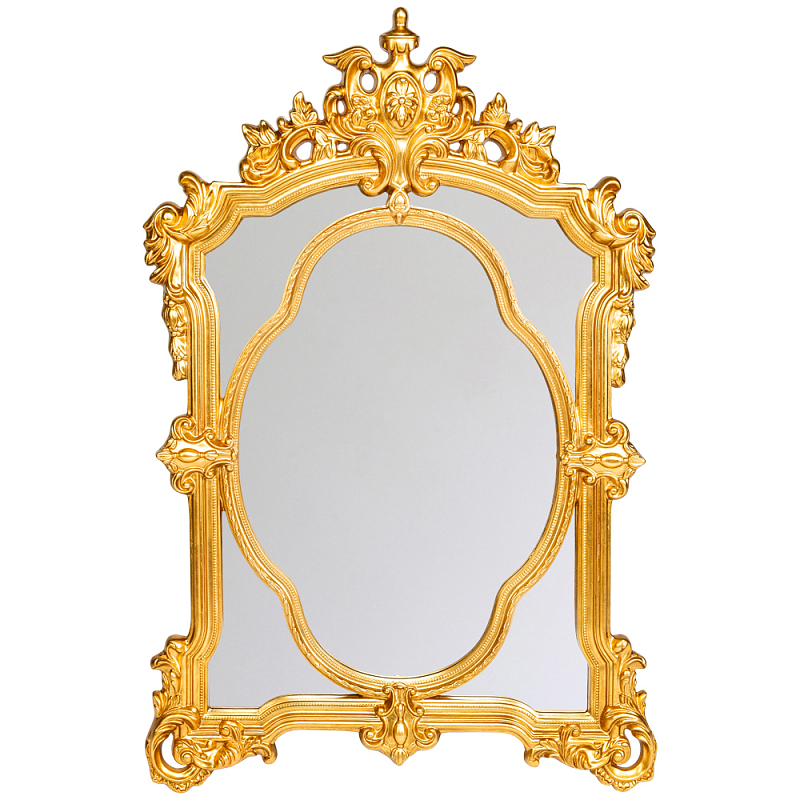 Зеркало с ажурной раме золотого цвета Classic Ornament Mirror Золотой Зеркало в Новосибирске | Loft Concept 