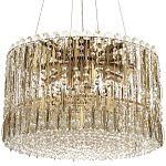 Круглая люстра с металлическими и хрустальными подвесками Bonnay Crystal Chandelier варинант исполнения - 3 | Loft Concept в Новосибирске