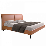 Кровать двуспальная коричневая из экокожи Modern Look варинант исполнения - 1 | Loft Concept в Новосибирске