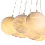 Люстра подвесная круглая с сферическими плафонами из натурального камня Glowing Spheres варинант исполнения - 5 | Loft Concept в Новосибирске