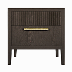 Прикроватная Тумбочка Primo с двумя ящиками Темный орех варинант исполнения - 6 | Loft Concept в Новосибирске