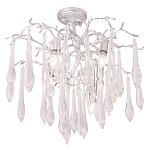 Люстра потолочная с прозрачными стеклянными подвесками в форме капель Droplet Chandelier варинант исполнения - 1 | Loft Concept в Новосибирске