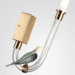 Бра с прозрачной изогнутой трубкой и декоративной фигуркой птицы Ganthea варинант исполнения - 4 | Loft Concept в Новосибирске