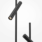 Напольный торшер светодионый черный Lumen Duo варинант исполнения - 3 | Loft Concept в Новосибирске