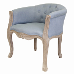 Кресло низкое в стиле прованс Louis French Armchair light blue flax варинант исполнения - 3 | Loft Concept в Новосибирске