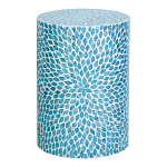 Столик с инкрустацией с перламутровым узором Flower Blue варинант исполнения - 1 | Loft Concept в Новосибирске