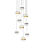 Люстра каскадная с 9-ю подвесами бронза и никель Peggy Futura lamp варинант исполнения - 1 | Loft Concept в Новосибирске