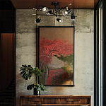 Потолочный светильник с конусообразными плафонами с контрастным сочетанием бронзы и глубоким черным цветом Aurika варинант исполнения - 4 | Loft Concept в Новосибирске