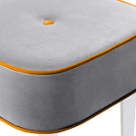 Квадратный мягкий пуф на белых ножках Winton Pouf Square варинант исполнения - 12 | Loft Concept в Новосибирске