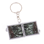 Зеркало брелок складное двухстороннее из натурального камня Серафинит Stone Mirrors варинант исполнения - 6 | Loft Concept в Новосибирске