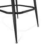 Барный стул со спинкой и подлокотниками на 4-х металлических ножках Douglas Rhombus Синий Велюр варинант исполнения - 4 | Loft Concept в Новосибирске