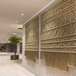 Панно на стену плетеное Макраме бежевый цвет  варинант исполнения - 8 | Loft Concept в Новосибирске