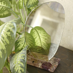 Настольное зеркало с подставкой из эпоксидной смолы с цветами Epoxy Resin Flowers Mirror варинант исполнения - 2 | Loft Concept в Новосибирске