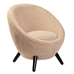 Кресло розовое с обивка из искусственного каракуля Iconic Creation варинант исполнения - 1 | Loft Concept в Новосибирске