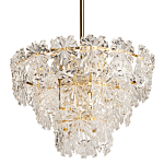 Люстра многоярусная с объемными прозрачными цветами Hanging Flowers варинант исполнения - 1 | Loft Concept в Новосибирске