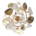 Люстра с белыми и золотистыми цветами Dahlia Flowers Lamp варинант исполнения - 4 | Loft Concept в Новосибирске