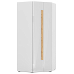 Шкаф угловой с белым глянцевым фасадом Grace of Furniture варинант исполнения - 1 | Loft Concept в Новосибирске