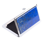 Визитница карманная металлическая с накладкой из натурального камня Лазурит Stone Business Card Holders  варинант исполнения - 2 | Loft Concept в Новосибирске